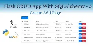 Flask CRUD Application With SQLAlchemy - Create Add page - 5