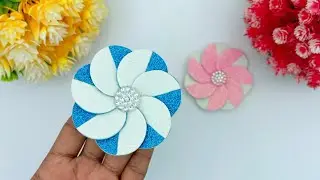 Glitter Foam Sheet Crafts Idea | Flower Making With Eva Foam | DIY Handmade Flower Making Crafts