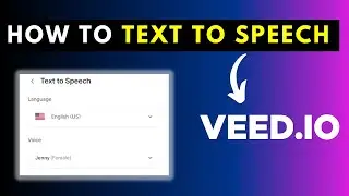 How to Automatically Generate Voice Over from Text Using Veed.io | Text to Speech in Veed.io