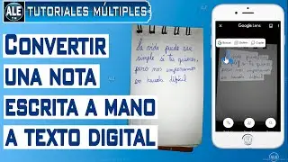 Como Convertir Una Nota Escrita A Mano A Texto Digital Editable y copiarlo En Word