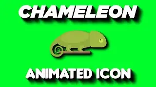 Chameleon Animated Icon Green Screen Video | Free to Use