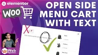 Open Side Menu Cart with Text - Elementor Pro Wordpress Tutorial - WooCommerce - Free CSS - MenuCart