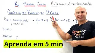 RÁPIDO e FÁCIL | COMO CONSTRUIR GRÁFICO DA FUNÇÃO DO 1º GRAU