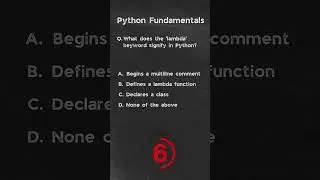 What does the 'lambda' keyword signify in Python? | Python Questions