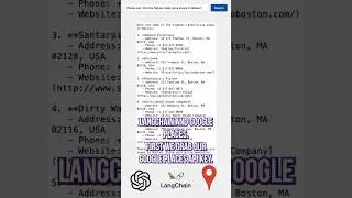 How to use the Google Places API with OpenAI and LangChain #openai #ai #coding