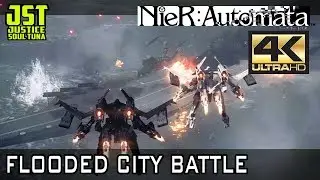 Nier Automata – Flooded City Battle [4K-60fps, Xbox One X]