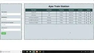 Train Schedule Manager In JavaScript With Source Code | Source Code & Projects