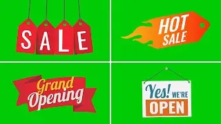 sale tag green screen || sale text green screen video || no copyright sale tags green screen