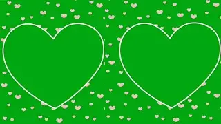 Animated hearts animation green screen effects HD video free footages | chroma key heart animation