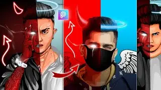 30 Second Devil Vs Angel Neon Visual Editing In Picsart App By Deepak Creations 