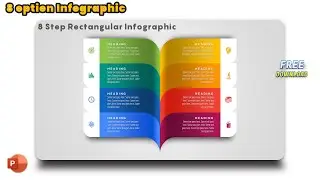 46.PowerPoint Presentation - 8 Step Modern Colorful Rectangular Infographic