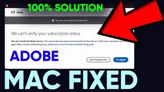 How to fix Adobe We can't verify your Subscription Status 2022 Tutorial