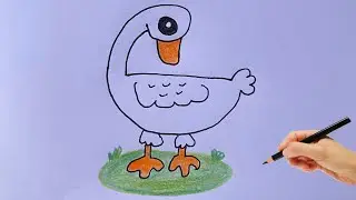 How to draw a duck step by step | Duck drawing easy