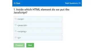 Quiz App Using Html Css And Javascript | Day 4 | Quiz App Source Code