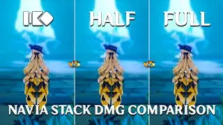 Navia STACK DMG Comparison!! No Stack vs Half Stack vs Full Stack !! Genshin Impact !!