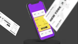 Ticket Card flip animation using Adobexd 2022