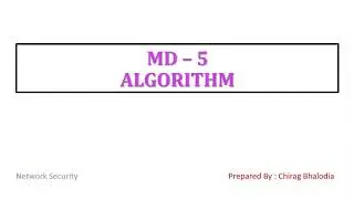 MD 5 Algorithm | Message Digest Algorithm | Working of MD5 Algorithm