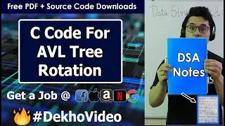 C Code For AVL Tree Insertion & Rotation (LL, RR, LR & RL Rotation)