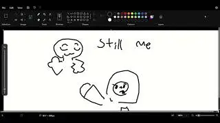 Drawing in paint app (WITHOUT MOUSE USING PEN PAD TO DRAW) with my brother - LOUD WARNING!! -