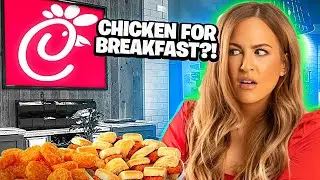 Irish Girl Tries CHICK-FIL-A BREAKFAST For The First Time | Michigan Avenue Chicago