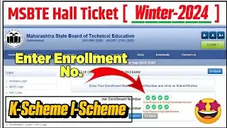 🔴MSBTE Latest Updates: Msbte Exam Hall Ticket Out for Winter 2024