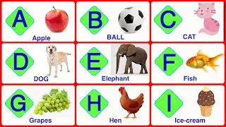 A For Apple B for Ball C for Cat | ABCD Alphabet | ABC Phonics Song With Image