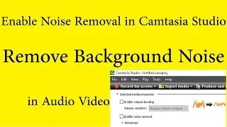 How To Remove Background Noise in Audio With Camtasia Studio | English Voice