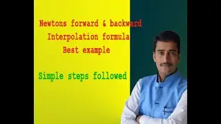 Using Newtons forward & backward interpolation formula best example