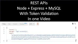 Build RESTful APIs with Node.js express and MySQL | Authentication with JWT | In one Video