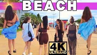 🇬🇪 4K HDR | Batumi Seafront - Beach Promenade - Lovely Weather