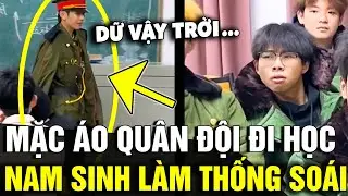 Rủ nhau mặc 'ÁO QUÂN ĐỘI' đi học, nam thần 1 mình diện bộ đồ 'THỐNG SOÁI' gây bão | Tin Nhanh 3 Phút
