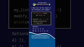 Python Quiz: Question No. 52 👨‍💻