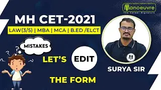 MH CET 2021 - HOW TO EDIT THE APPLICATION FORM | Let's Clear All the Mistakes...