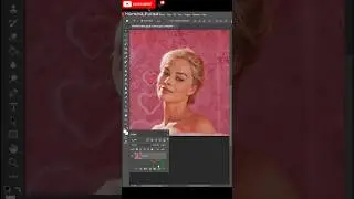 How To Create a Halftone Effect On Margot Robbie With Photoshop 🩷🤍 #photoshopedit