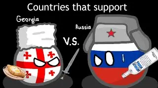 Countries that support Georgia 🇬🇪 vs Countries that support Russia 🇷🇺