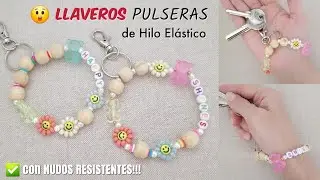 ✅😲LLAVERO PULSERA DE HILO ELÁSTICO FÁCIL | LLAVERO O COLGANTE DE HILO #llaveros #llaveroelastico