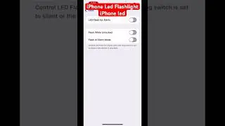 iPhone Led Flashlight #shorts iPhone led flash #iphonefeatures #youtubeshortsvideo