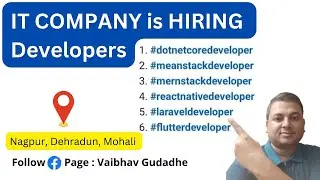 IT Company Jobs Developer, Dot Net, Flutter, Laravel, Meanstack, Mernstack, Reactnative Developers l