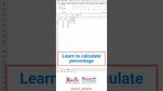 Percentage formula in MS Excel.