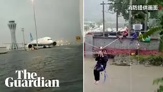 Airport submerged as widespread flooding continues in China