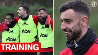 Bruno Fernandes First Training Session | Manchester United v Wolves | Premier League 2019/20