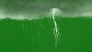 Rain With Thunder Green Screen Effects | Rain Effect With Lighting Effect | New Rain Thunder 