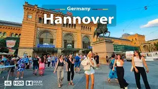 Hannover, Germany 🇩🇪 Vibrant Walking Tour 🎺 4K 60fps HDR | Music Festival (Fete de la Musique) 2023