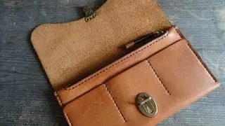 Работа с кожей. Кожаный кошелек своими руками. классический кошелек. Making leather wallet