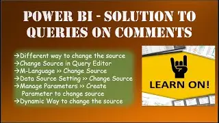 Power BI - Different ways to change the source, Dynamic way to change the source, Manage Parameters