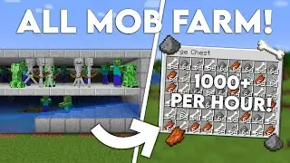 Easy MOB Farm - Zombie, Skeleton, Creeper, Spider Farm Tutorial