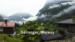 [4K Hazy Walk] Early Morning Walk through Geiranger in Norway - Norway Walks