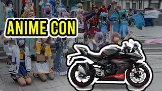 RODE OUR MOTORCYCLES TO AN ANIME CON CFMOTO450SS