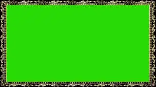 gold frame animation green screen video effects hd | W3DS078