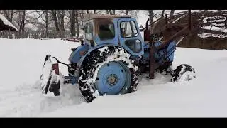 На что способен Трактор Т40АМ с отвалом ?!